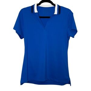 Peter Millar Shirt Women’s Medium Blue UPF 50 Sun Protection Performance Golf